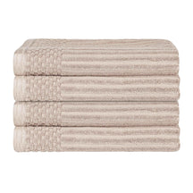Soho Ribbed Cotton Absorbent Bath Towel Set of 4