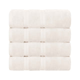 Zero Twist Cotton Medium Weight Bath Towel Set of 4