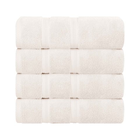 Zero Twist Cotton Medium Weight Bath Towel Set of 4