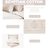400 Thread Count Egyptian Cotton Solid Duvet Cover