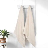 Mika Smart Twist Viscose Cotton Blend Ribbed Bath Sheets, Set of 2