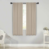 Solid Room Darkening Blackout Curtain Panels, Back Tabs, Set of 2