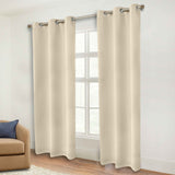 Classic Modern Solid Room Darkening Blackout Curtain Panels, Set of 2