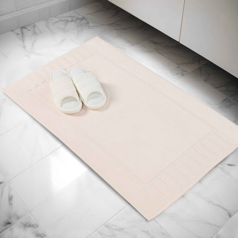 Leo Cotton Modern Absorbent Heavy Washable Bath Mat Set of 2