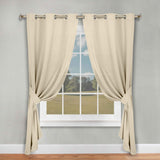 Classic Modern Solid Room Darkening Blackout Curtain Panels, Set of 2
