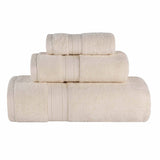 Chevron Zero Twist Solid Soft Absorbent Cotton 3 Piece Towel Set