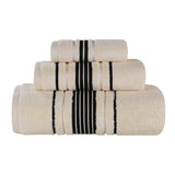 Sadie Zero Twist Cotton Solid Absorbent 3 Piece Towel Set