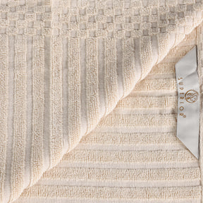 Soho Ribbed Cotton Absorbent Bath Towel Set of 4