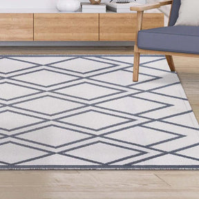 Modern Diamond Lattice Indoor/ Outdoor Area Rug