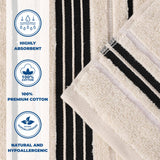 Sadie Zero Twist Cotton Solid Absorbent 3 Piece Towel Set