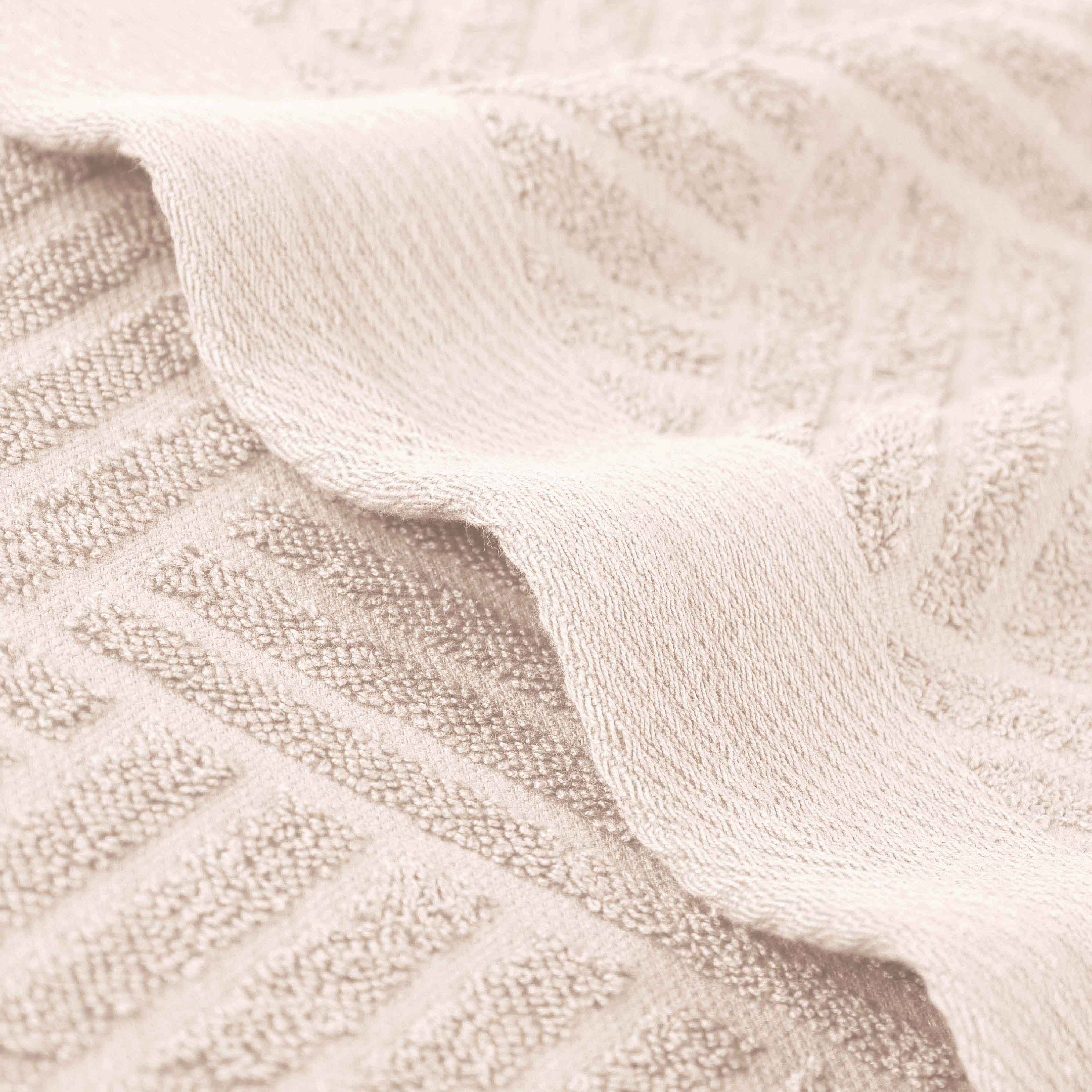 Basketweave Jacquard and Solid 6 Piece Egyptian Cotton Towel Set