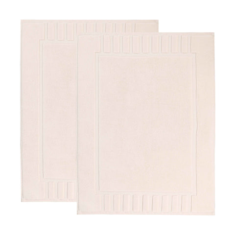 Leo Cotton Modern Absorbent Heavy Washable Bath Mat Set of 2
