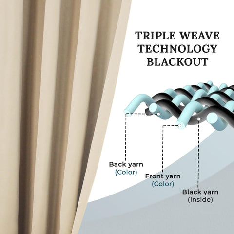 Blackout Window Curtains Solid Room Darkening Washable Set of 2
