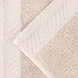Basketweave Jacquard and Solid 6 Piece Egyptian Cotton Towel Set