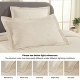 Lightweight Cotton Bedspread Sets 3-Piece Geometric Fret Jacquard Matelassé Scalloped