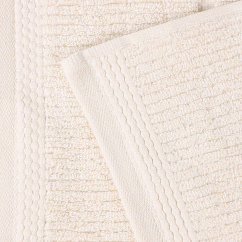 Milo Smart Twist Viscose Cotton Blend Solid Ribbed 6 Piece Towel Set