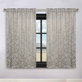 Leaves Room Darkening Back Tabs Blackout Curtain Panels, Set of 2