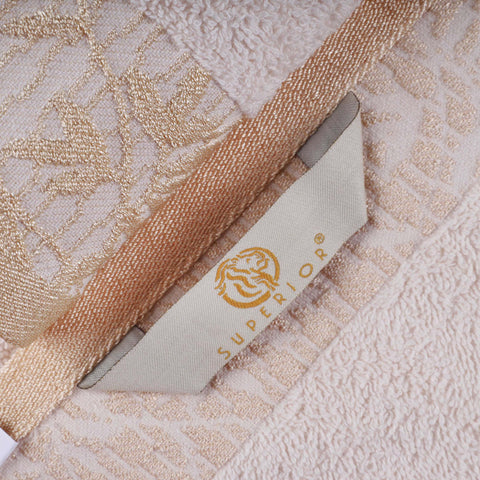 Cotton Floral Jacquard Towel Set 8-Piece - Wisteria