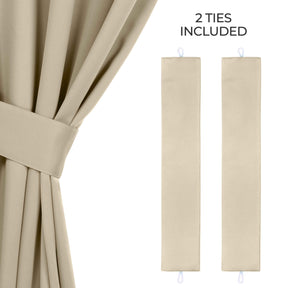 Classic Modern Solid Room Darkening Blackout Curtain Panels, Set of 2