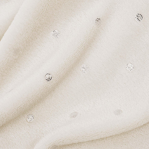 Fleece Plush Medium Weight Fluffy Soft Decorative Polka Dot Blanket