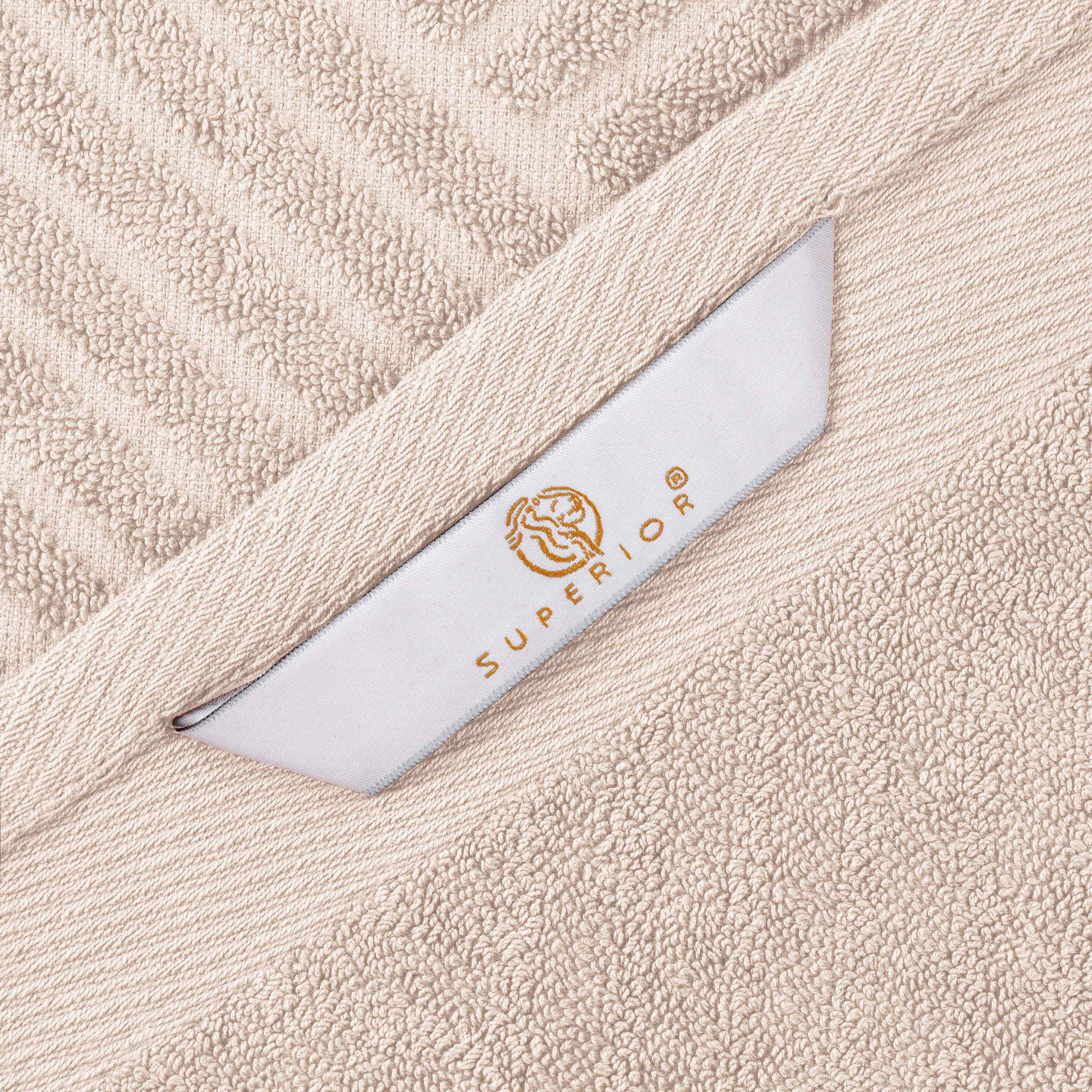 Basketweave Jacquard and Solid 6 Piece Egyptian Cotton Towel Set
