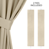 Classic Modern Solid Room Darkening Blackout Curtain Panels, Set of 2