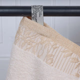 Wisteria Cotton Medium Weight Floral Jacquard Border 8 Piece Towel Set