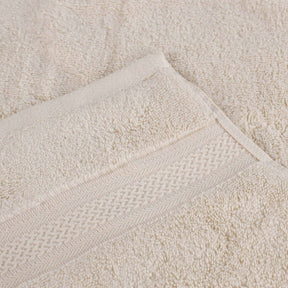 Chevron Zero Twist Solid Soft Absorbent Cotton 3 Piece Towel Set