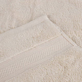 Chevron Zero Twist Solid Soft Absorbent Cotton 3 Piece Towel Set