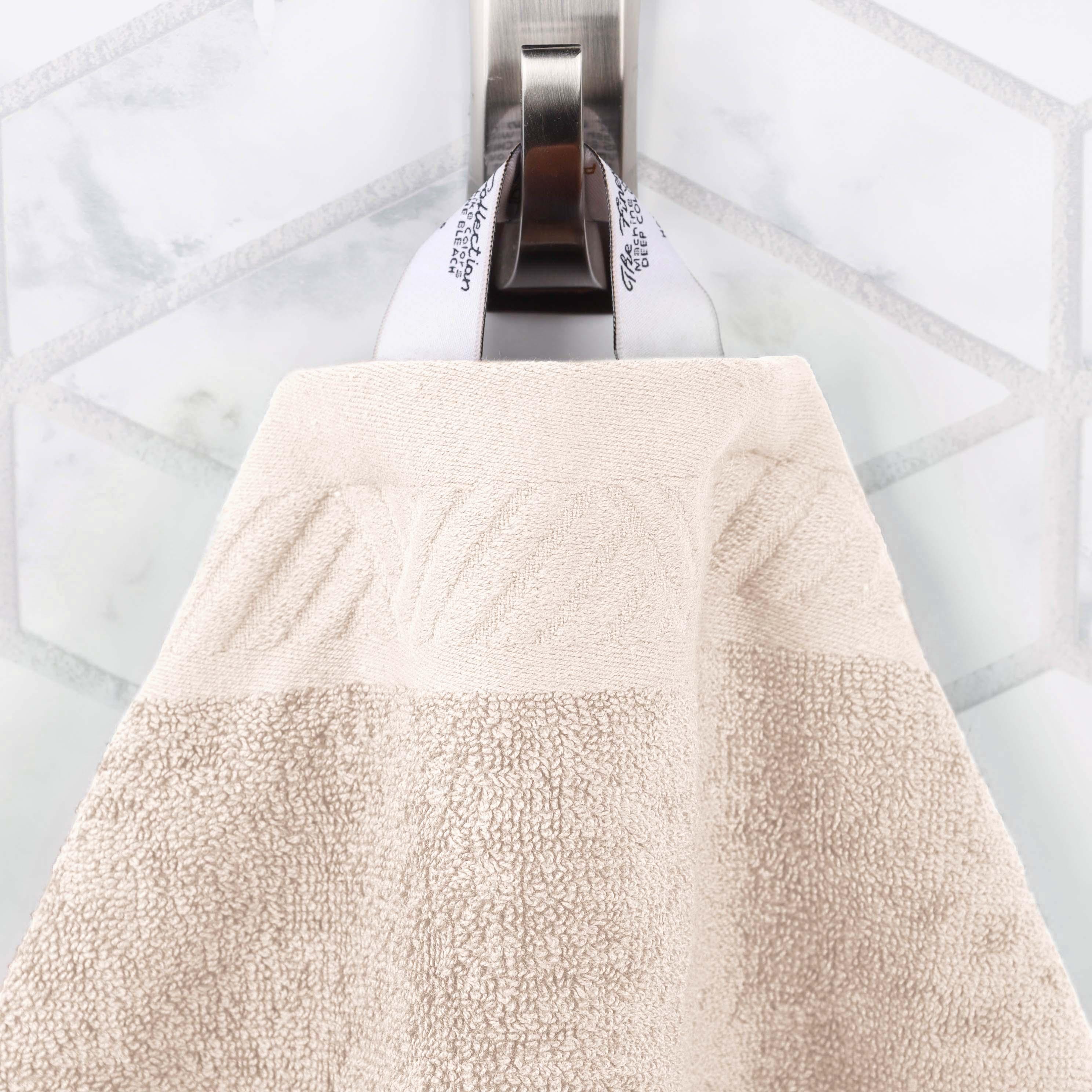 Basketweave Egyptian Cotton Solid 3 Piece Assorted Towel Set