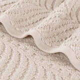 Chevron Zero Twist Jaquard Cotton 3 Piece Bathroom Towel Set
