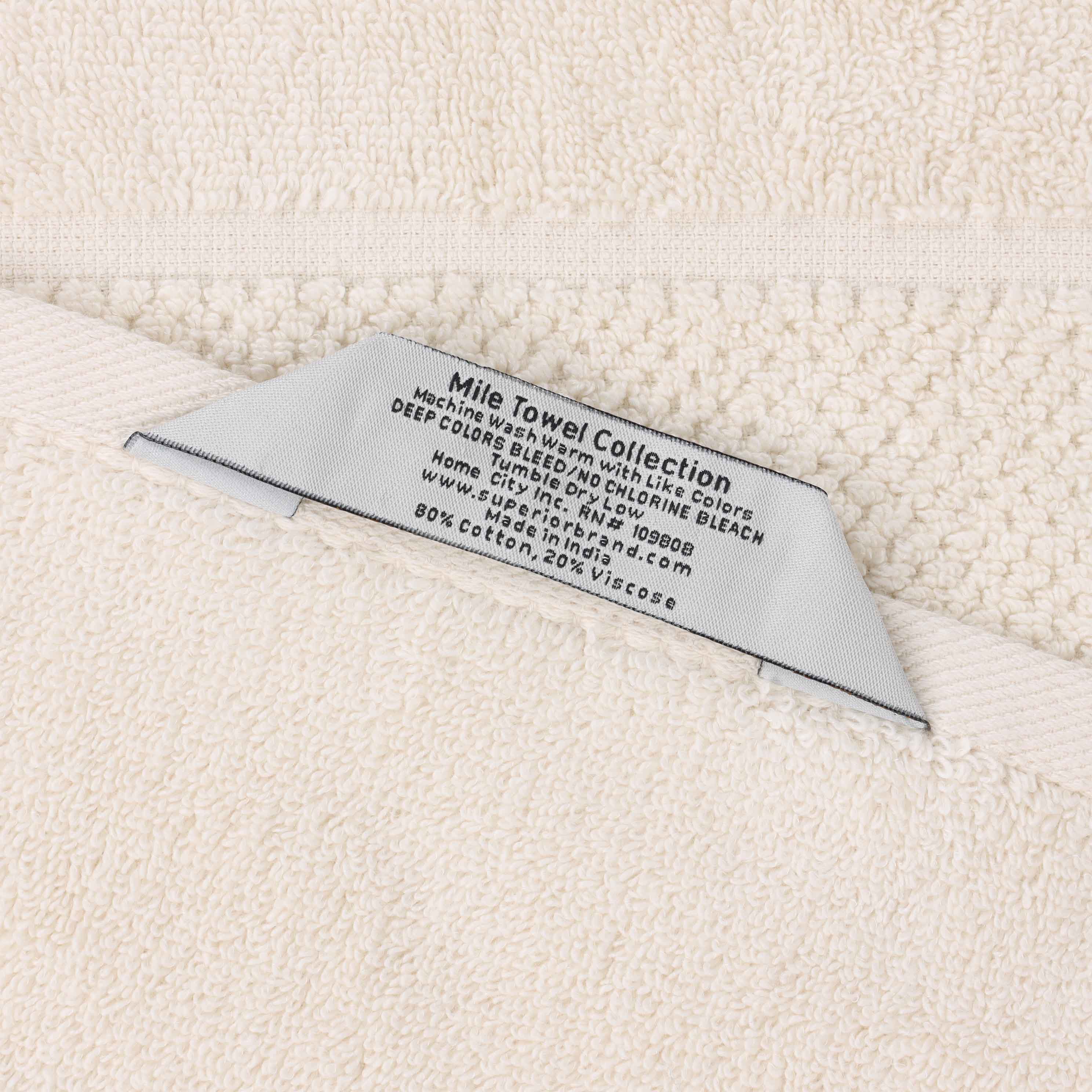 Mile Smart Twist Viscose Cotton Blend Solid 9 Piece Towel Set