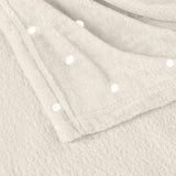 Fleece Plush Medium Weight Fluffy Soft Decorative Polka Dot Blanket