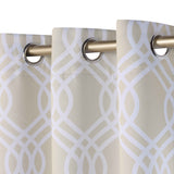 Ribbon Trellis Washable Room Darkening Blackout Curtains, Set of 2