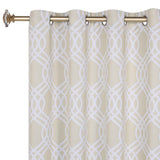 Ribbon Trellis Washable Room Darkening Blackout Curtains, Set of 2