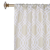 Ribbon Trellis Washable Room Darkening Blackout Curtains, Set of 2