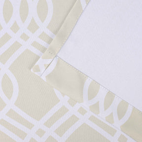 Ribbon Trellis Washable Room Darkening Blackout Curtains, Set of 2