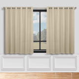 Classic Modern Solid Room Darkening Blackout Curtain Panels, Set of 2