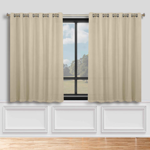 Blackout Window Curtains Classic Modern Room Darkening Set of 2
