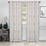 Ribbon Trellis Washable Room Darkening Blackout Curtains, Set of 2