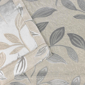 Leaves Machine Washable Room Darkening Blackout Curtains 4 Pieces