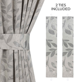 Leaves Room Darkening Washable Blackout Curtain Panels, Set of 2