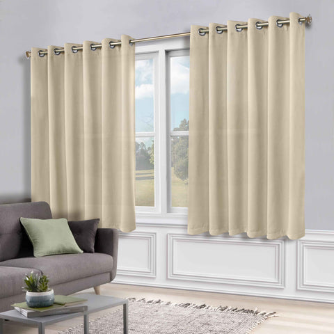 Blackout Window Curtains Classic Modern Room Darkening Set of 2