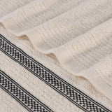 Brea Zero Twist Cotton Ribbed Geometric Border 12 Piece Towel Set