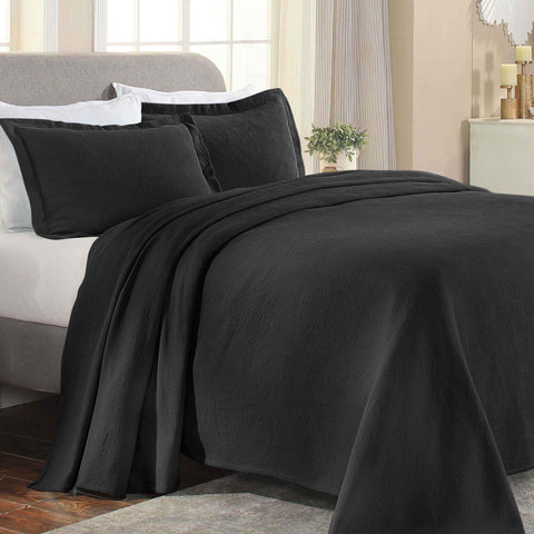 Lightweight Cotton Bedspread Set 3-Piece Paisley Jacquard Matelassé