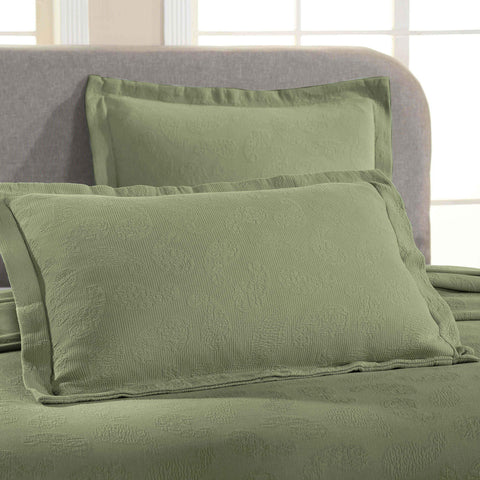 Lightweight Cotton Bedspread Set 3-Piece Paisley Jacquard Matelassé