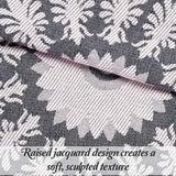 Kymbal Cotton Blend Woven Medallion Jacquard Bedspread Set