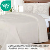 Kymbal Cotton Blend Woven Medallion Jacquard Bedspread Set