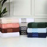 Larissa Cotton Geometric Border 6 Piece Assorted Towel Set