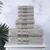 Larissa Cotton Geometric Border 8 Piece Assorted Towel Set